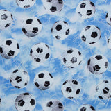 Sports - Soccer Balls In Nets Blue Yardage