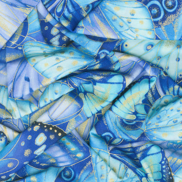 Escapade - Butterflies Wings Multi Metallic Yardage