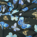 Escapade - Flying Butterflies Black Metallic Yardage