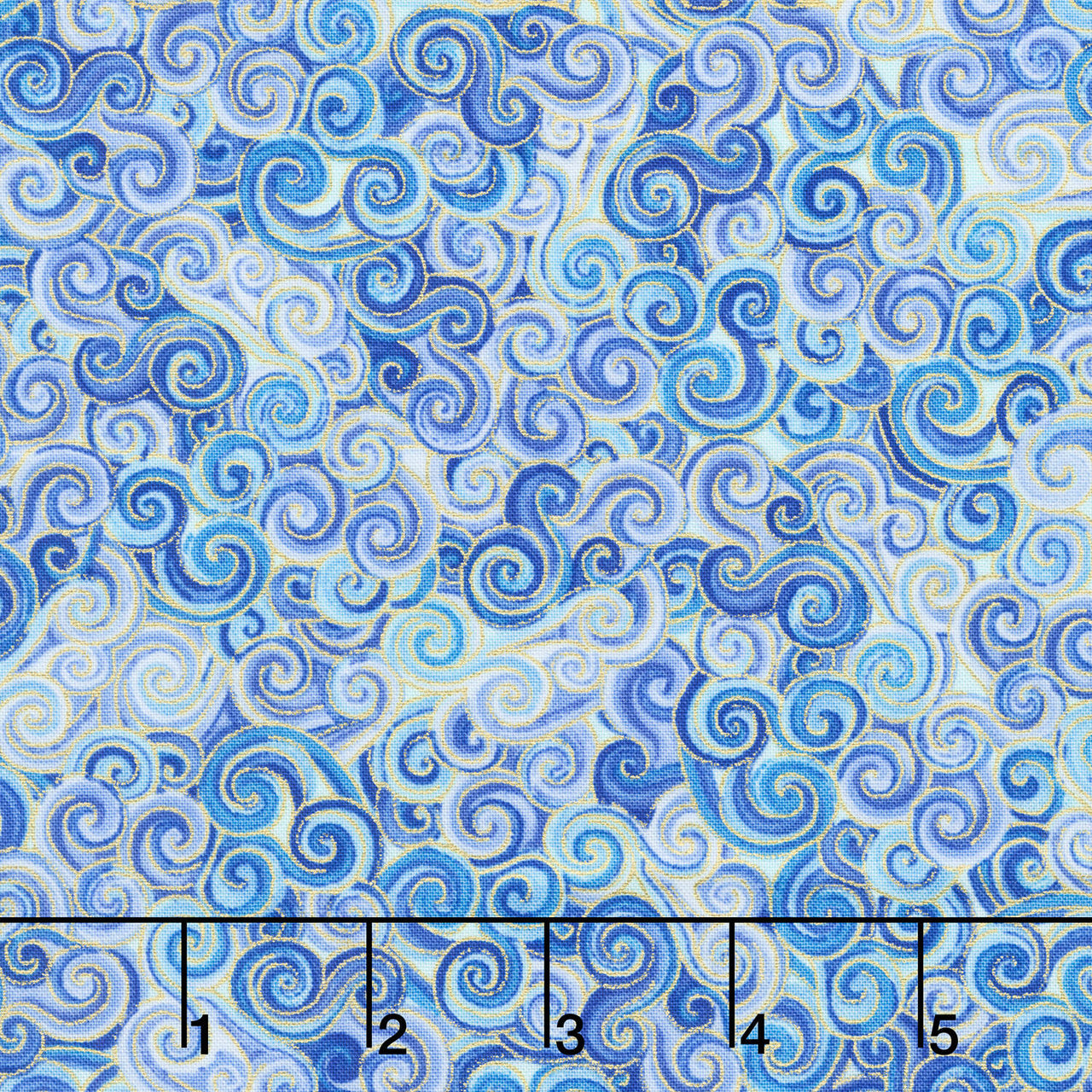 Escapade - Scroll Purple Metallic Yardage