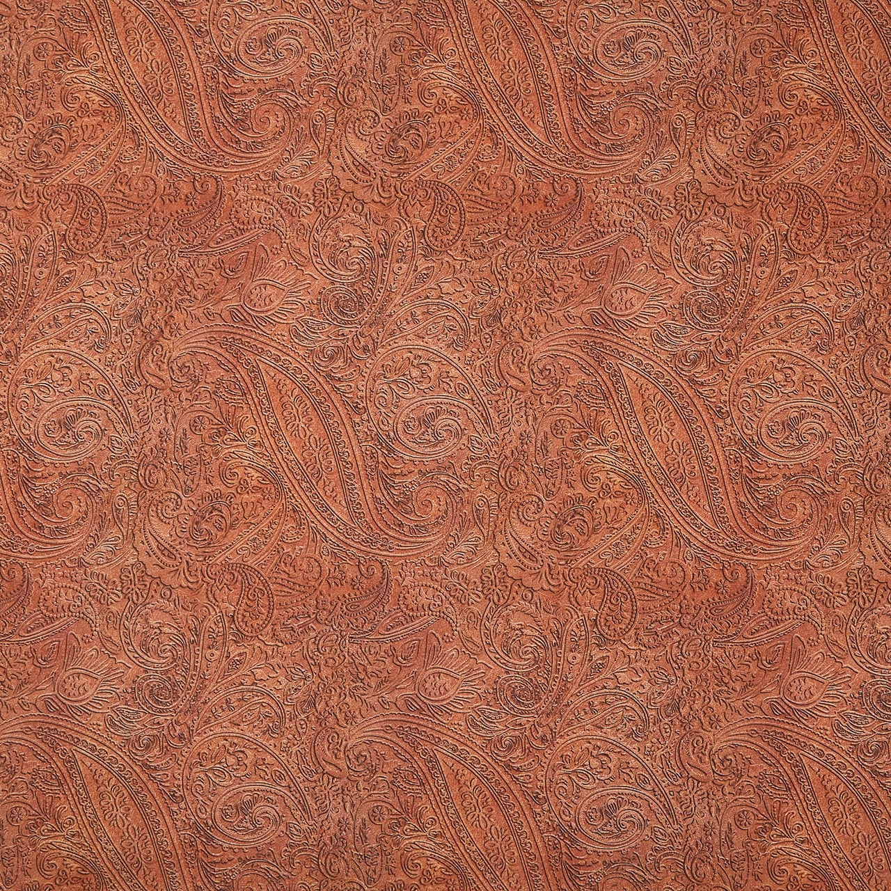 Home On The Range - Tooled Leather Paisley Leather Yardage