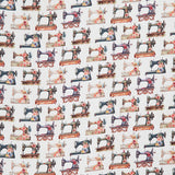 Happy Place - Floral Sewing Machines Ecru Yardage