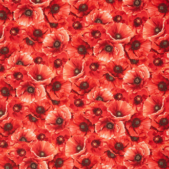 Poppy Passion - Packed Poppies Poppy Yardage