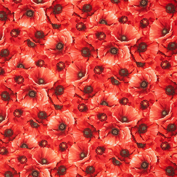 Poppy Passion - Packed Poppies Poppy Yardage
