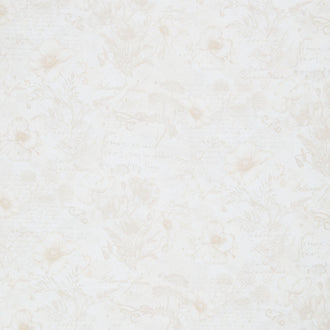 Poppy Passion - Poppy Toile On Text Beige Yardage