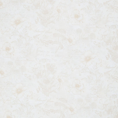 Poppy Passion - Poppy Toile On Text Beige Yardage