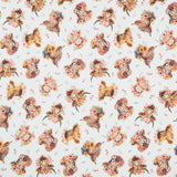 You Are My Sunshine - Tossed Highland Cow Cream Yardage