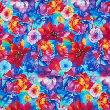 Petal Power - Rainbow Florals Multi Yardage