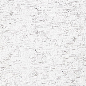 Spaced Out - Scientific Formulas White Yardage