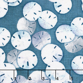 Let Your Light Shine - Sand Dollars Blue Yardage
