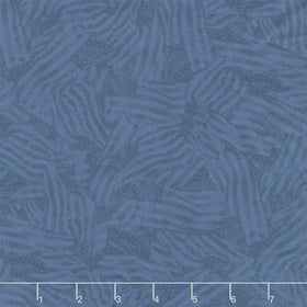Path To Freedom - Wavy Tonal Flags Indigo Yardage