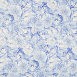 Moonlight - Packed Floral Blue Metallic Yardage