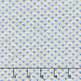 Moonlight - Asian Scallop Blue Metallic Yardage