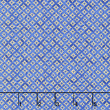 Moonlight - Asian Blue Geo Blue Metallic Yardage