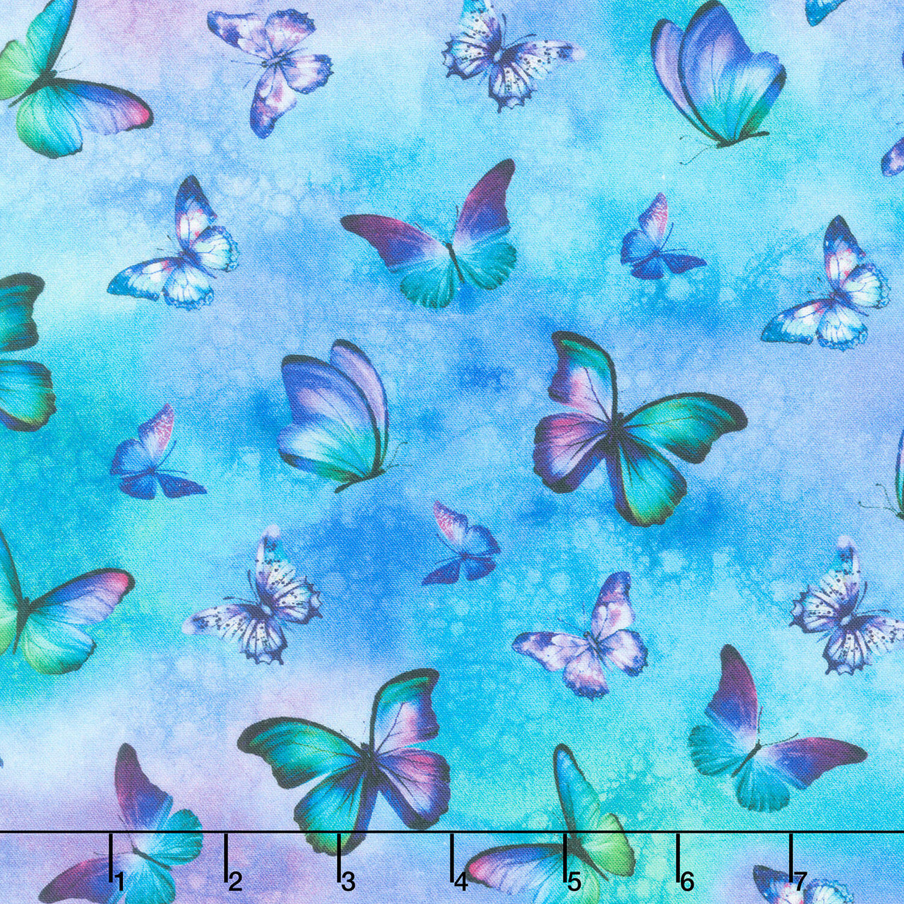 Meadow Bloom - Dreamy Butterflies Multi Digitally Printed Yardage