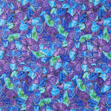 Evening Glow - Packed Wings Multi Metallic Yardage