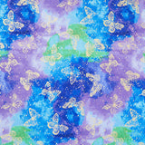 Evening Glow - Butterflies Multi Metallic Yardage