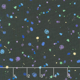 Evening Glow - Splash Paint Dots Black Metallic Yardage
