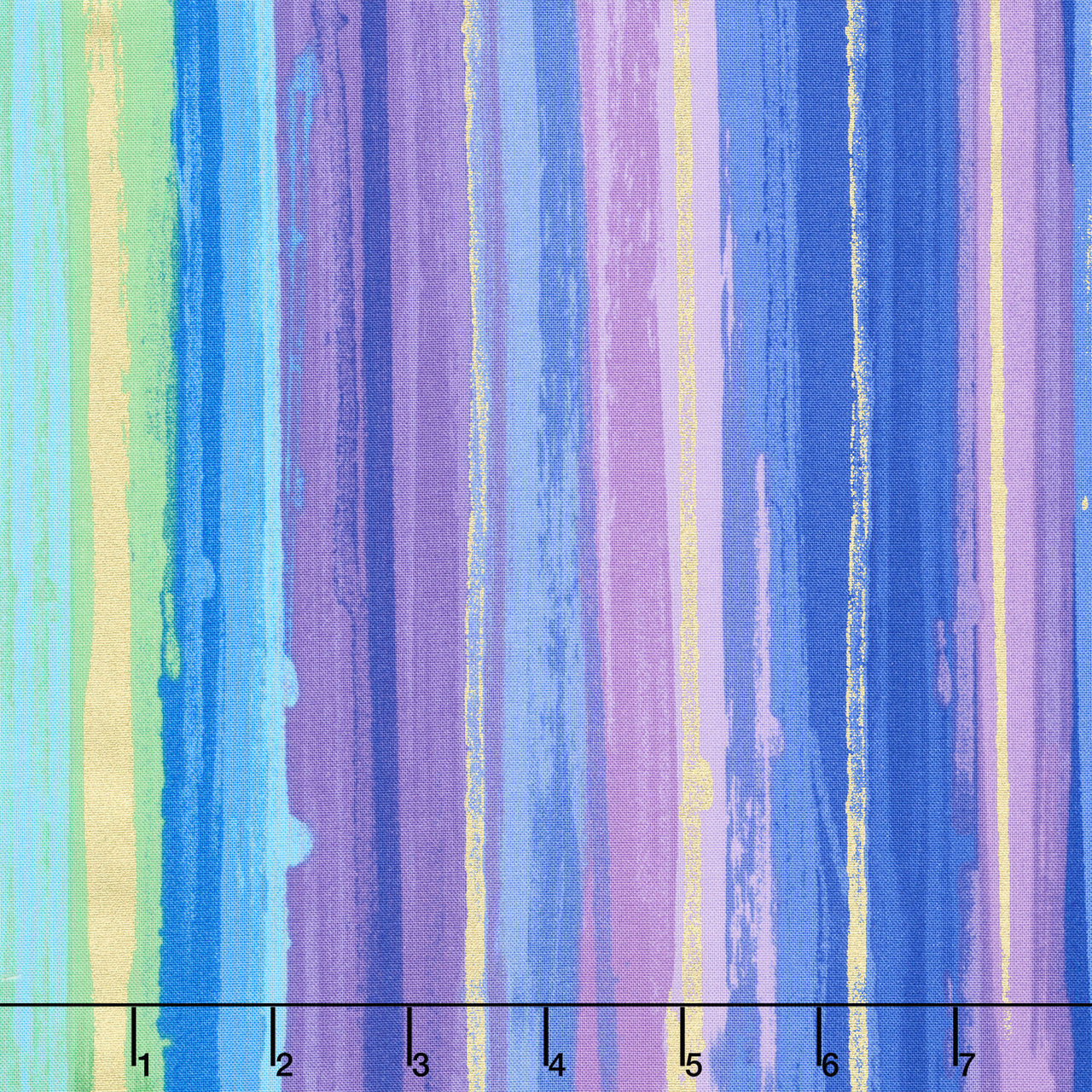 Evening Glow - Stripes Multi Metallic Yardage