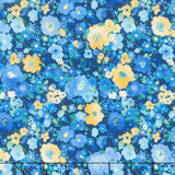 Serenade - Packed Medium Floral Royal Digitally Printed Yardage