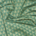 Holiday Blenders - Christmas Tree Geo Metallic Green Yardage