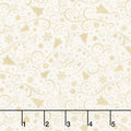 Holiday Blenders - Metallic Christmas Ornaments Cream Yardage