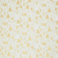 Merry Christmas - Golden Christmas Tree Cream Metallic Yardage