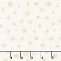 ICE - Metallic Snowflakes Cream Yardage