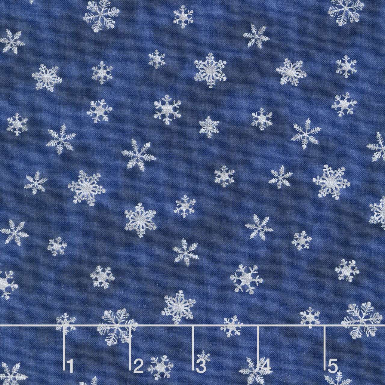 ICE - Metallic Snowflakes Navy Yardage