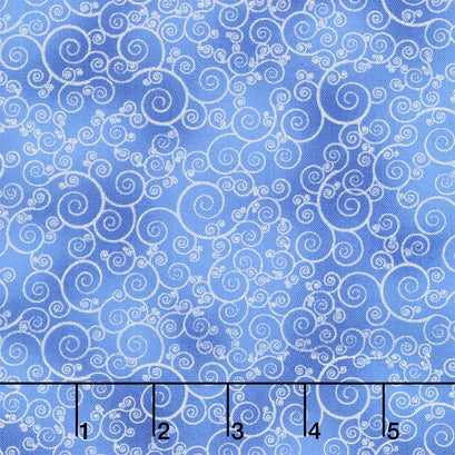 ICE - Metallic Swirl Lapis Yardage