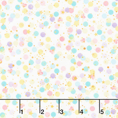 Castle in the Clouds - Multi Dots Cream Yardage