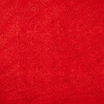 Tonga Batiks - Mistletoe Floral Paisleys Crimson Yardage