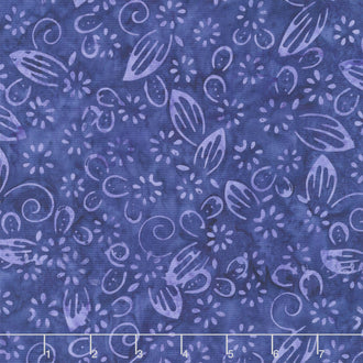 Tonga Batiks - Lilac Faint Florals Plum Yardage