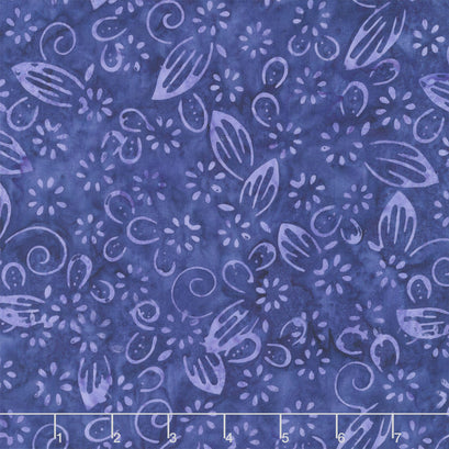 Tonga Batiks - Lilac Faint Florals Plum Yardage