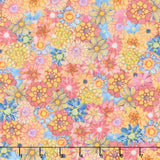 Love Spell - Packed Flowers Pink Digitally Printed Yardage