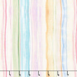 Love Spell - Watercolor Love Stripe Multi Digitally Printed Yardage