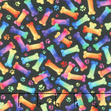 Dogs - Ombre Dog Bones Black Yardage