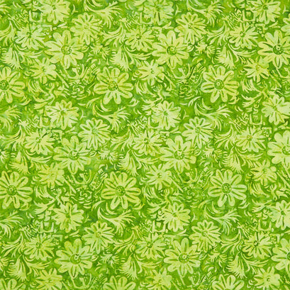 Tonga Batiks - Valley Blossom Spring Floral Sprout Yardage