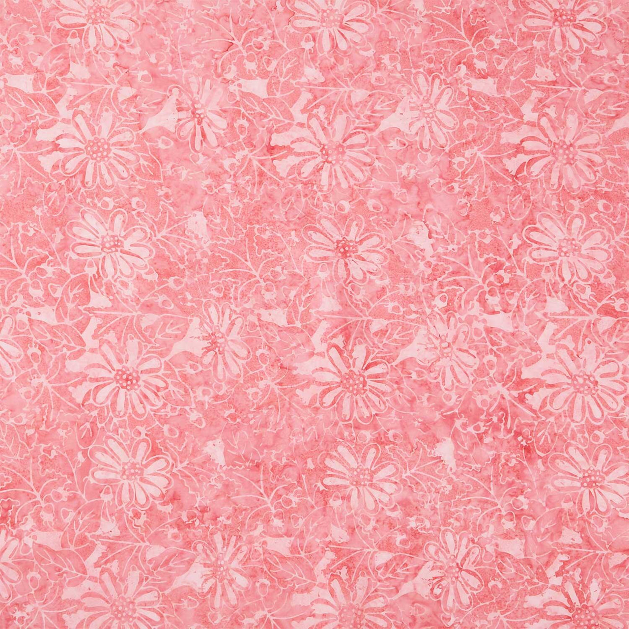 Tonga Batiks - Geranium Water Painted Floral Rose Yardage