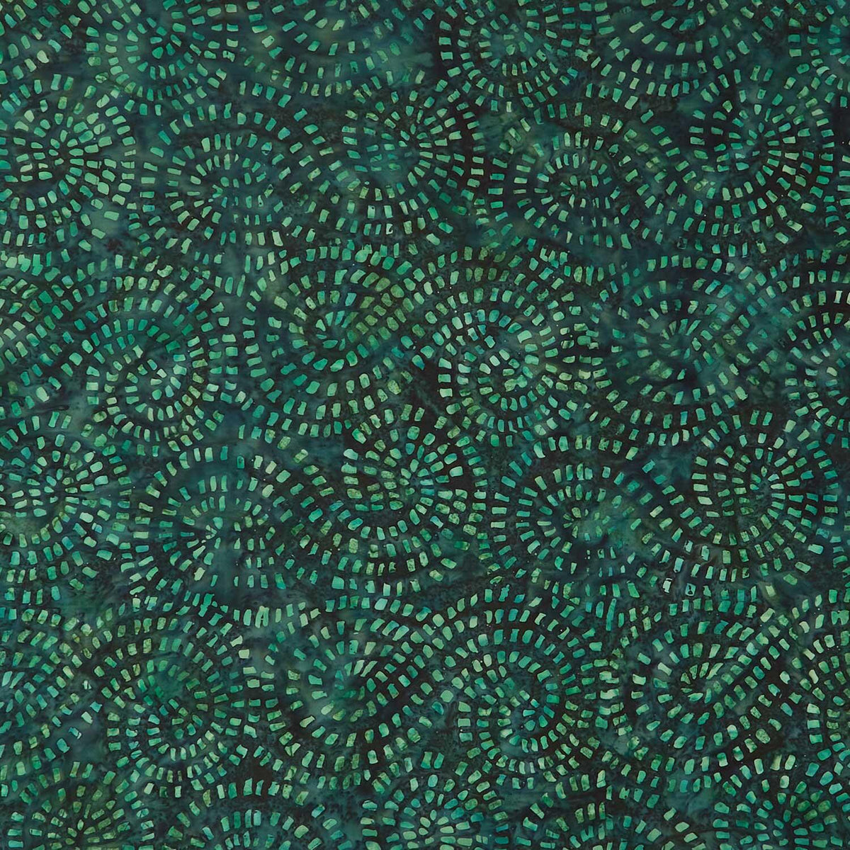 Tonga Batiks - Geranium Mosaic Swirl Emerald Yardage