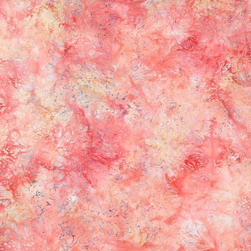 Tonga Batiks - Geranium Floral Coral Yardage
