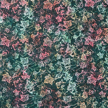 Tonga Batiks - Geranium Falling Leaves Green Yardage