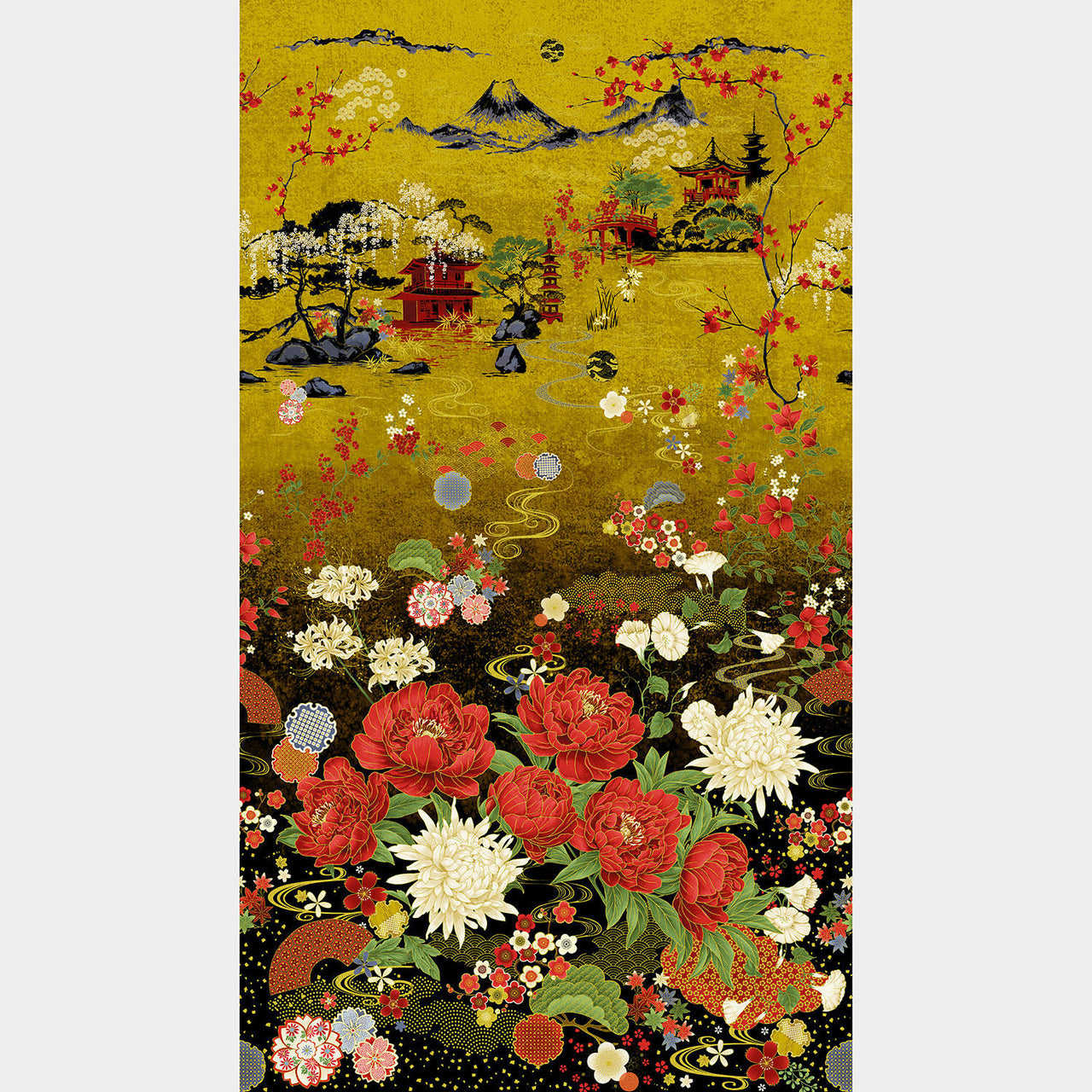 Lotus Garden - Lotus Garden Multi Metallic Panel