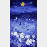 Moonlight - Asian Moonlight Ocean Metallic Panel