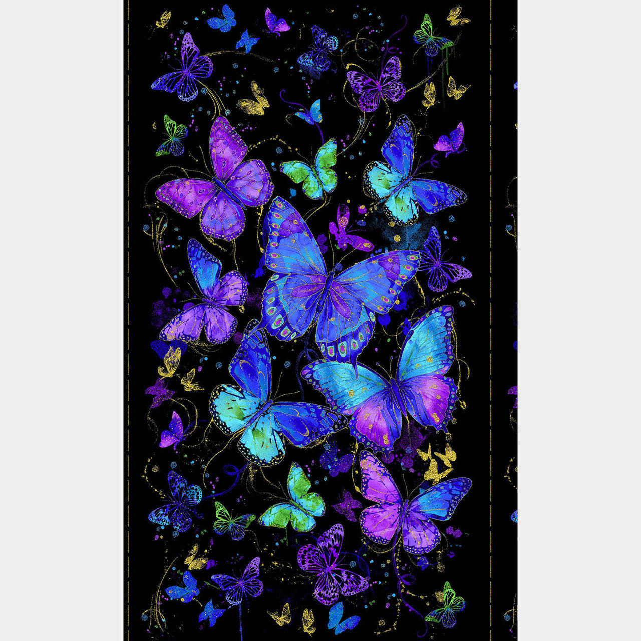 Evening Glow - Butterfly Black Metallic Panel
