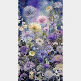 Mystic Meadow - Floral Multi Digitally Printed Panel