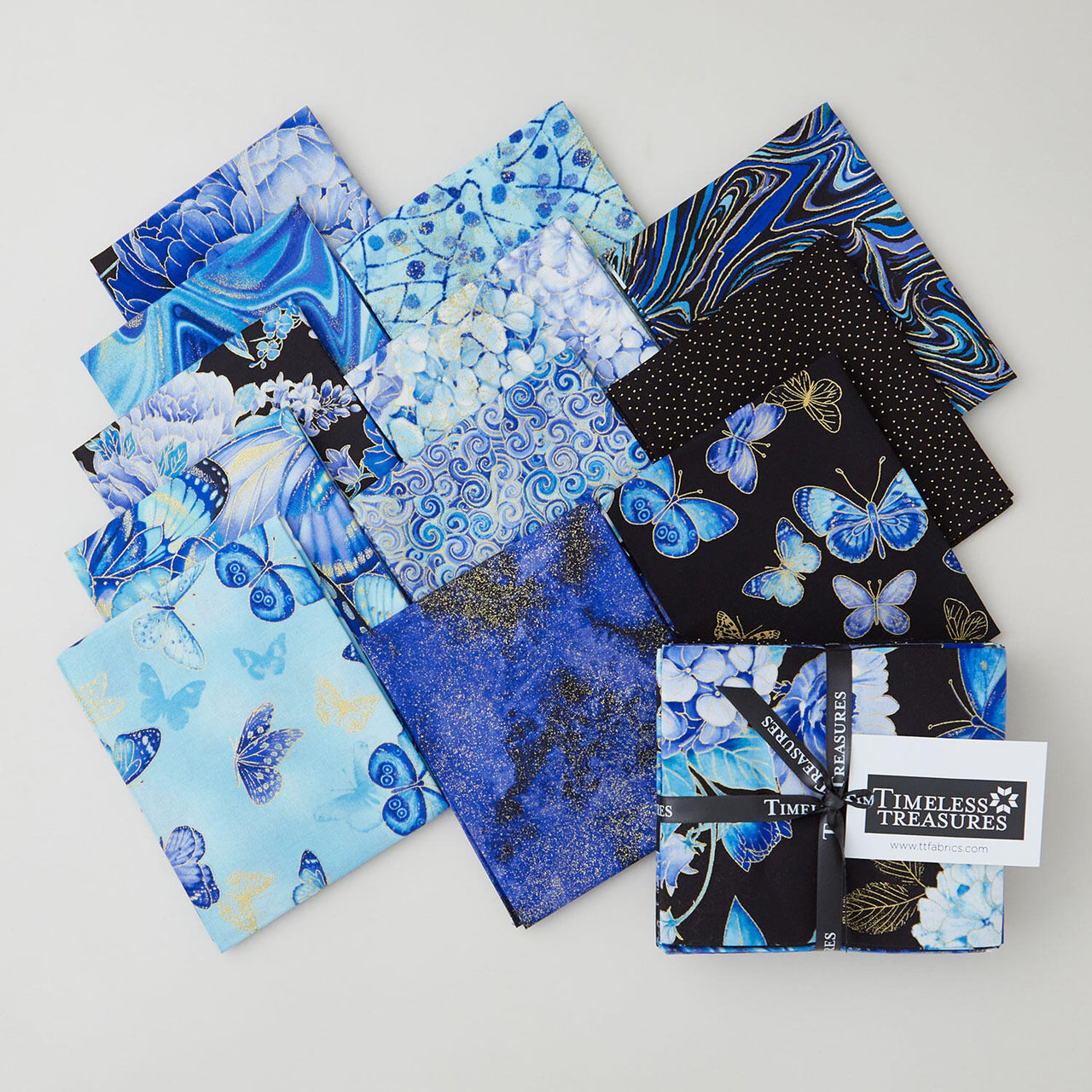 Escapade Metallic Fat Quarter Bundle