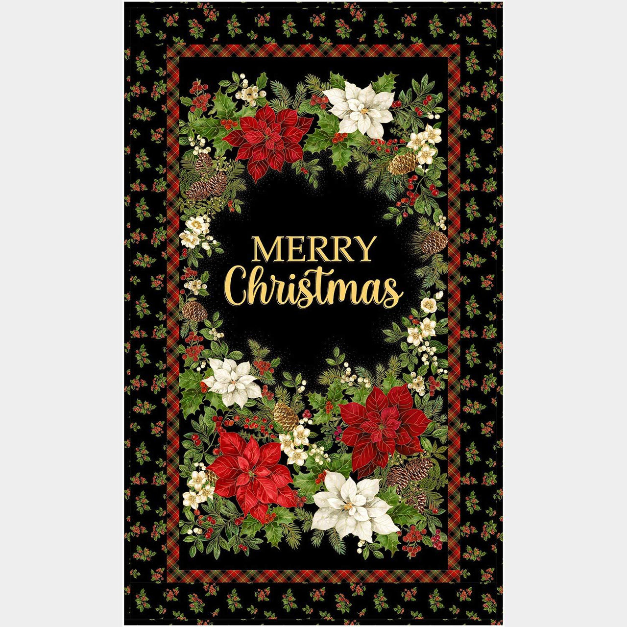 Merry Christmas Metallic Wall Hanging Quilt Kit