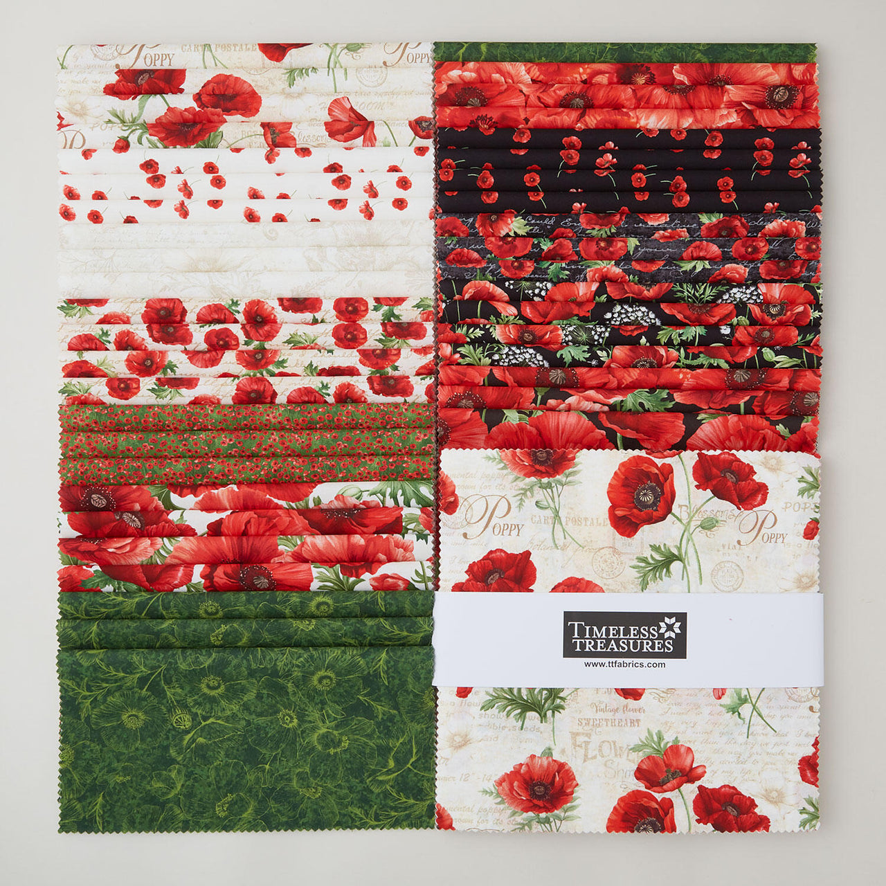Poppy Passion 10" Squares