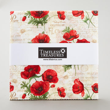 Poppy Passion 10" Squares